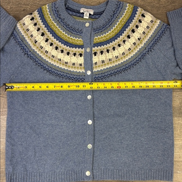 Appleseed’s “Limited Edition” Fair Isle Wool Blend Cardigan Sweater (Size XL) - Picture 7 of 8